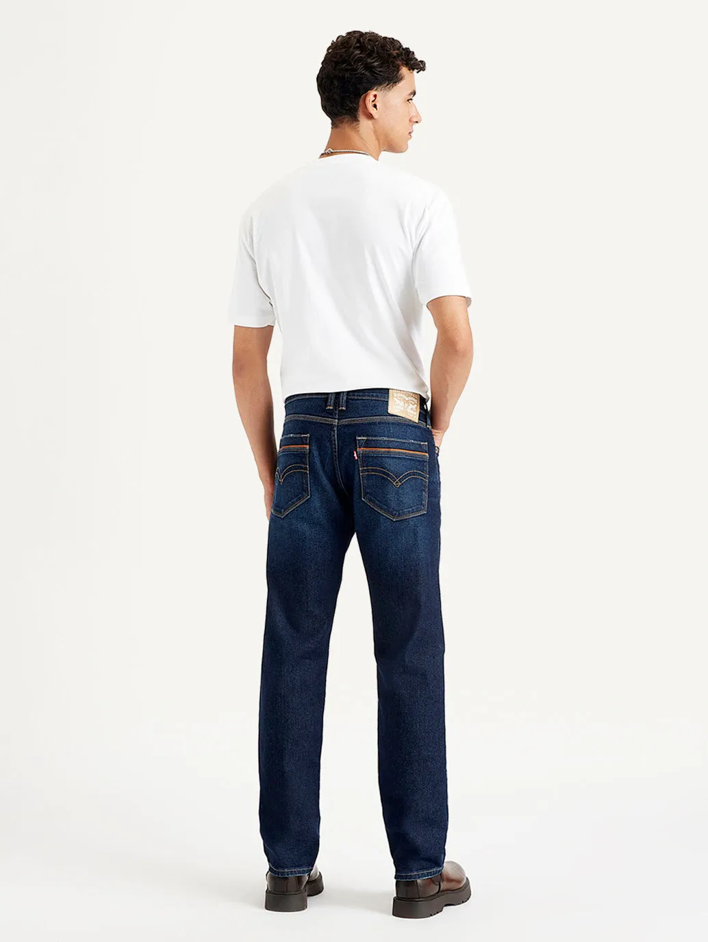 Men's 513 Navy Blue Slim Fit Mid Rise Jeans