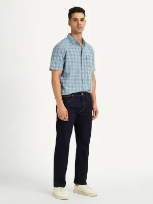Men's 513 Navy Blue Slim Fit Mid Rise Jeans