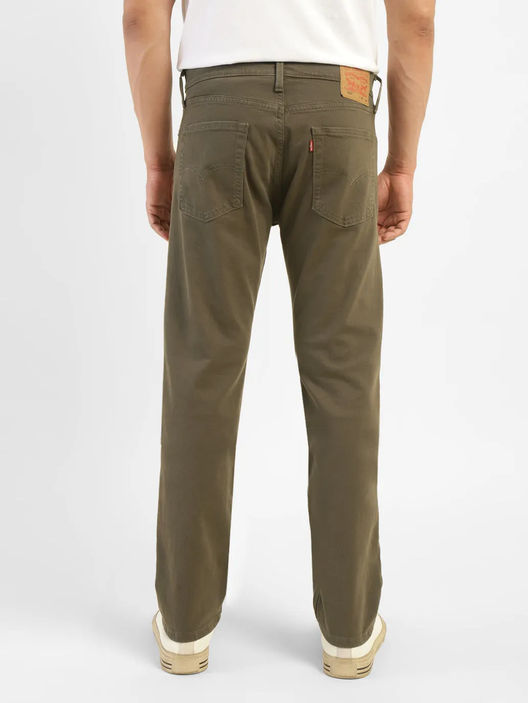 Men's 513 Olive Green Slim Straight Fit Mid Rise Jeans