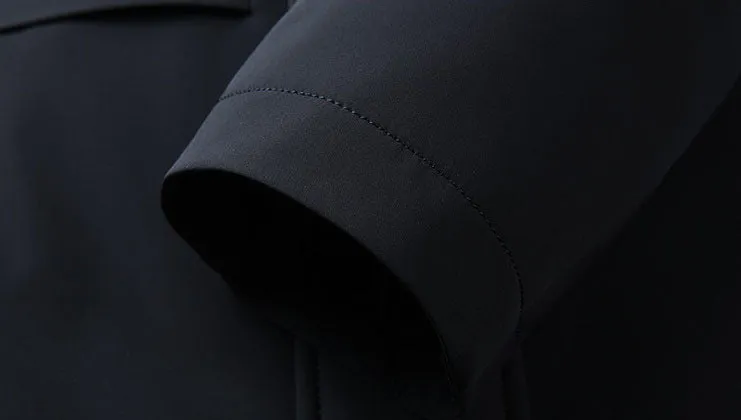 Men's Fitted Full-zip Puffer Jacket with Easy-to-clean Material