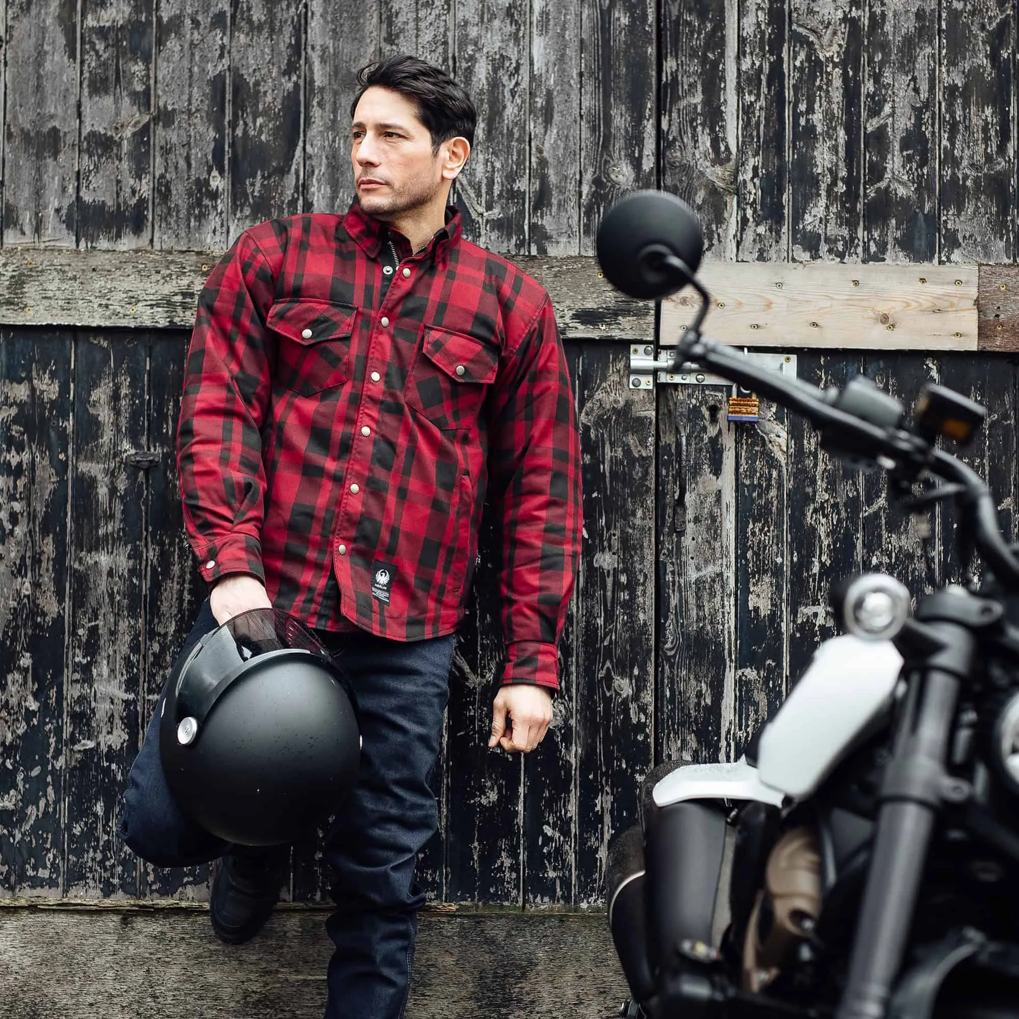 MERLIN AXE HYDRO WATERPROOF KEVLAR RIDING SHIRT - RED