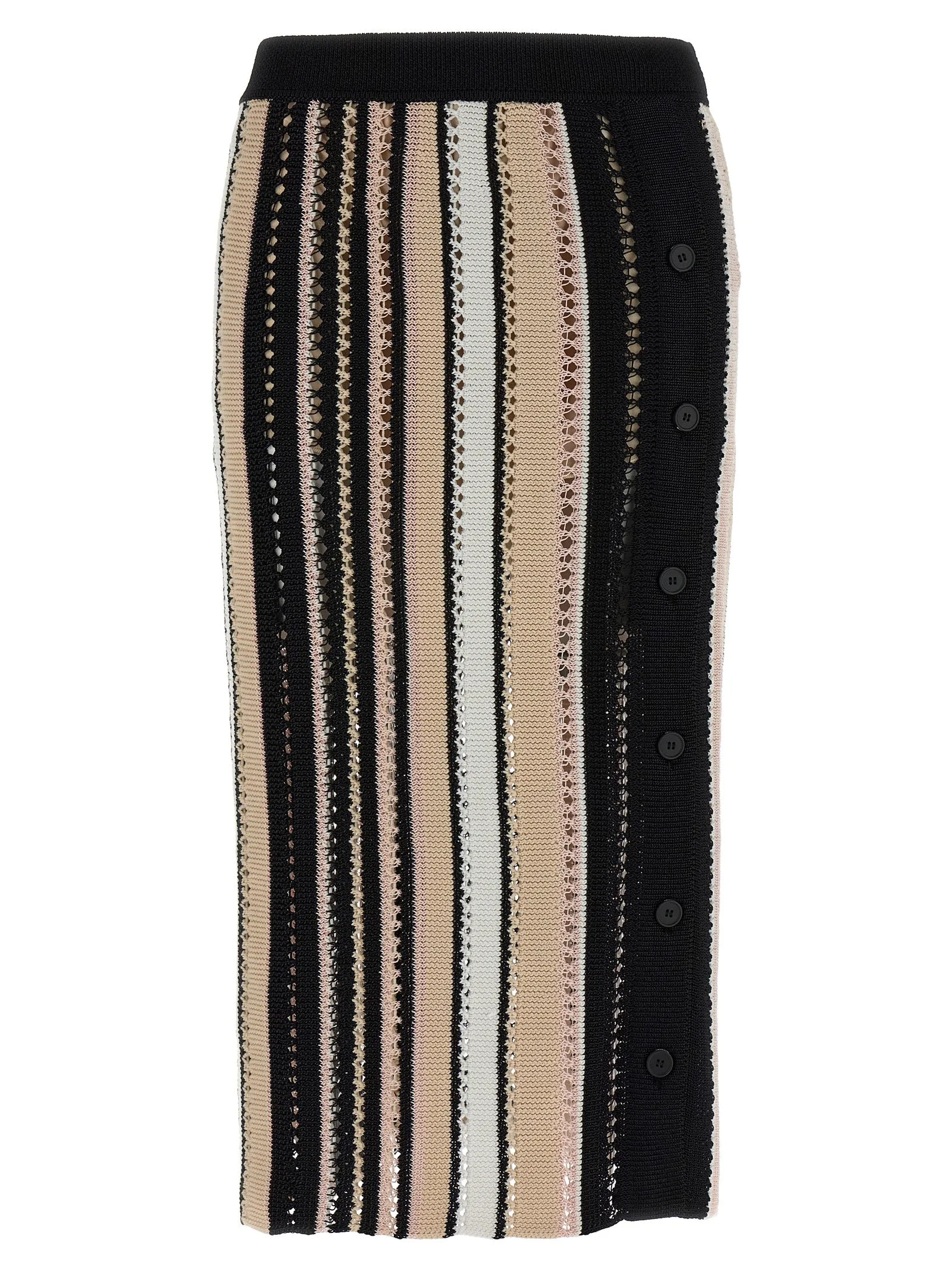 Missoni randig virkad kjol