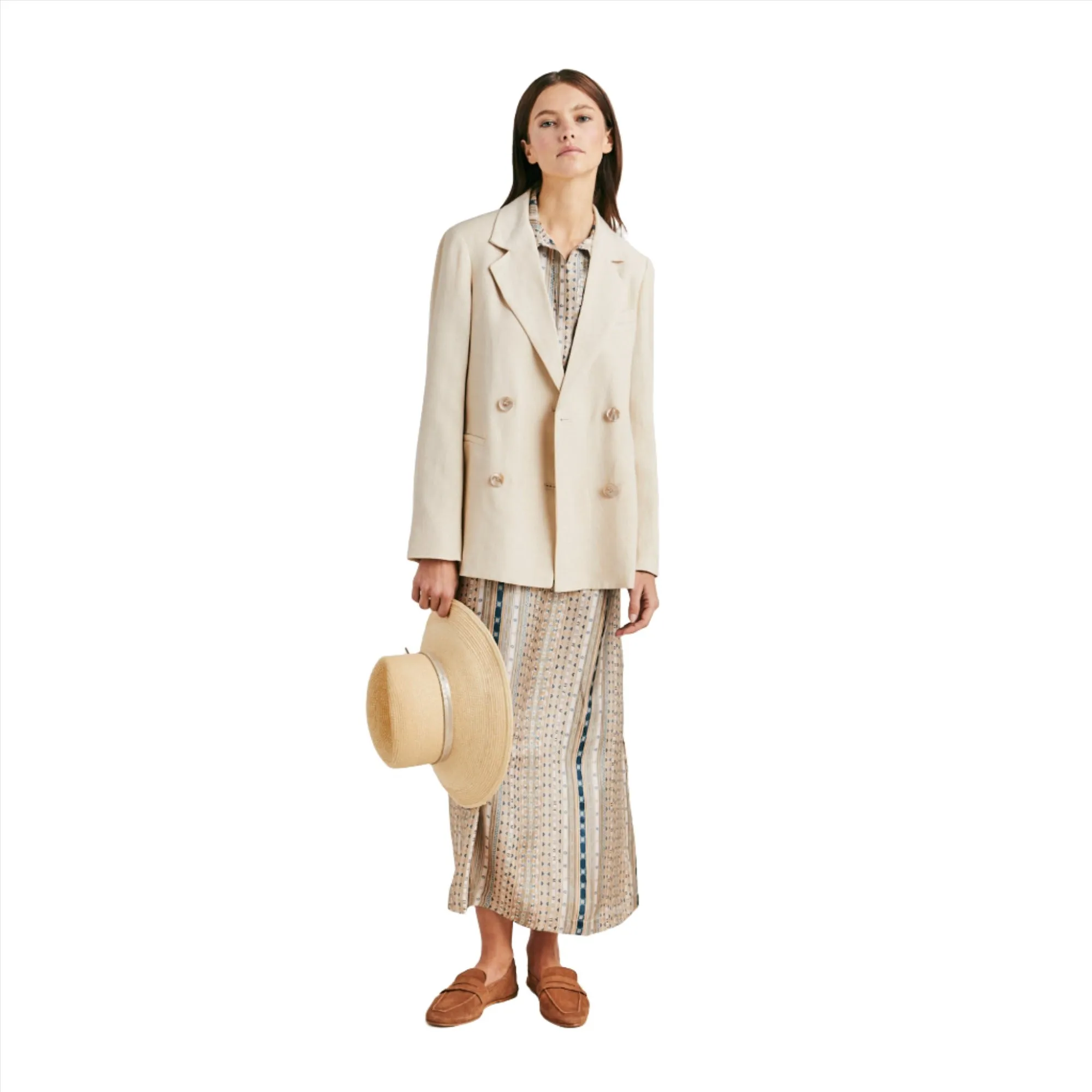 Momoni Women's Alogusta Sand Multi-color in Silk Twill