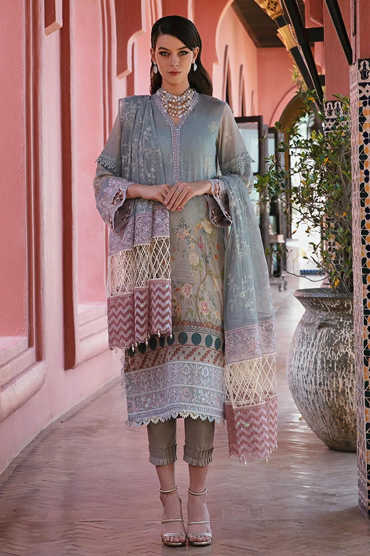 Nureh Maya Swiss Embroidered Lawn 3pcs