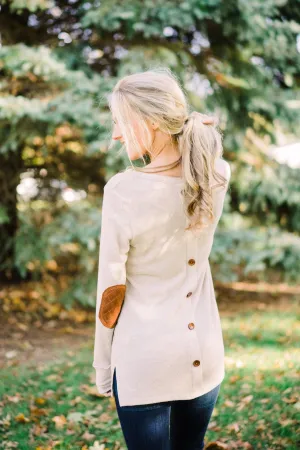 Oatmeal Button Down Tunic Top