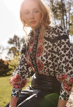 Once Was - Astrid Cotton Silk Shirt - Country Tapestry