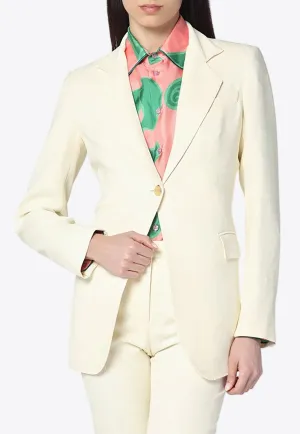 Paisley-Jacquard Viscose Blazer