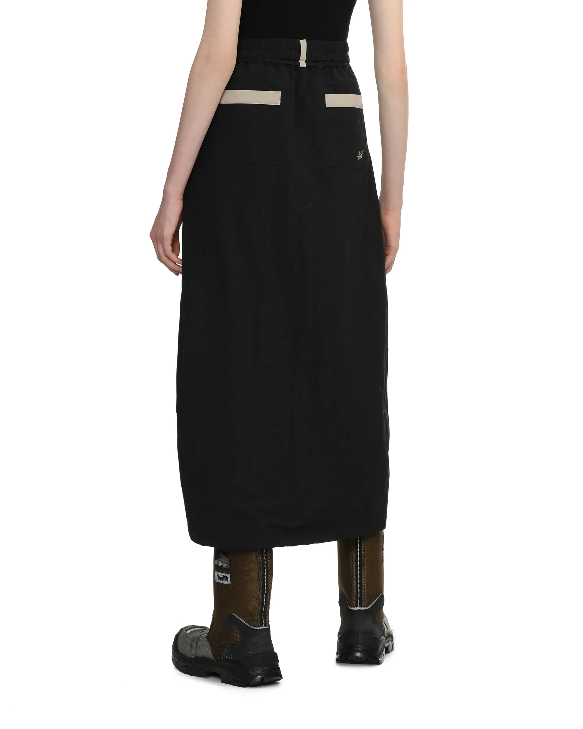 Panelled midi skirt