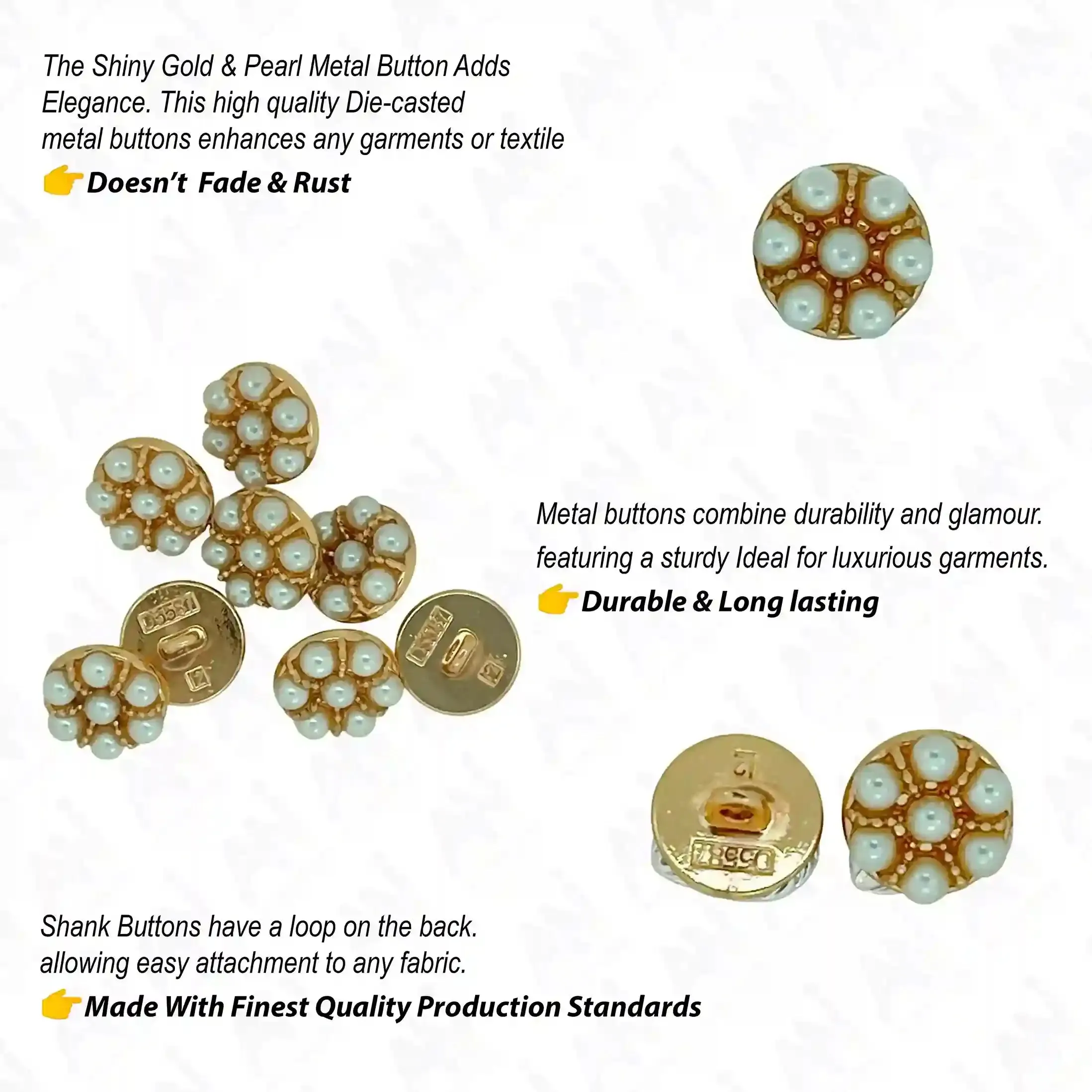 Peral Shirt 12mm Buttons