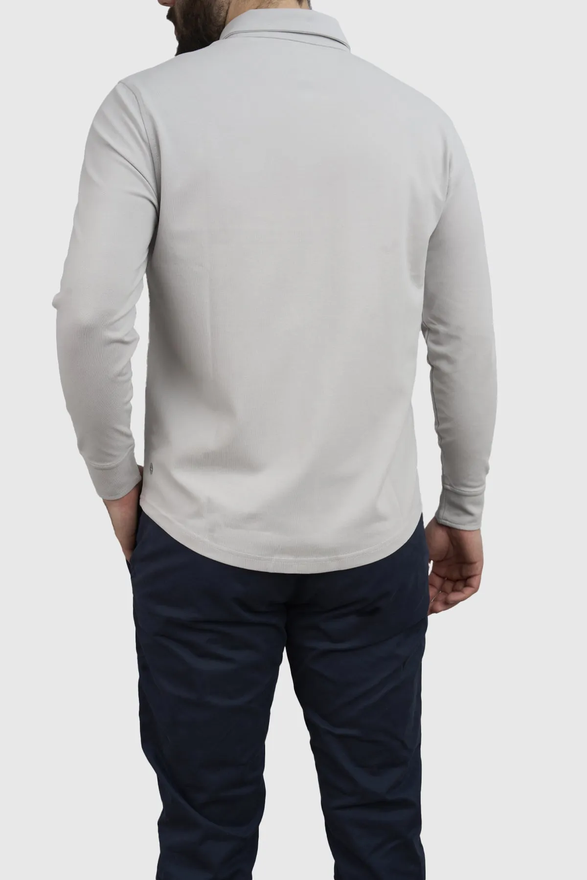 Performance Pique Button Down Shirt Mist