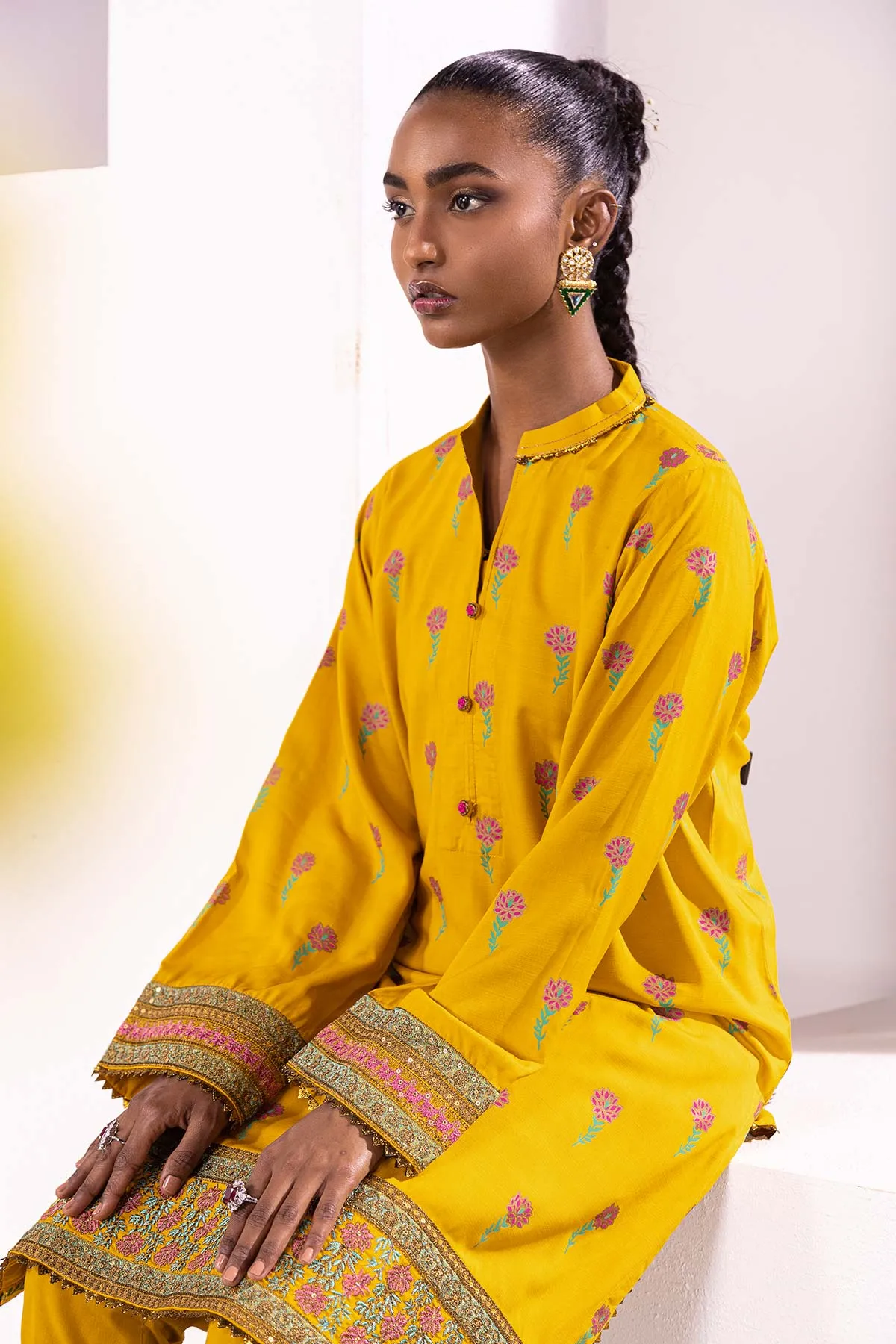 Printed Raw Silk Shirt