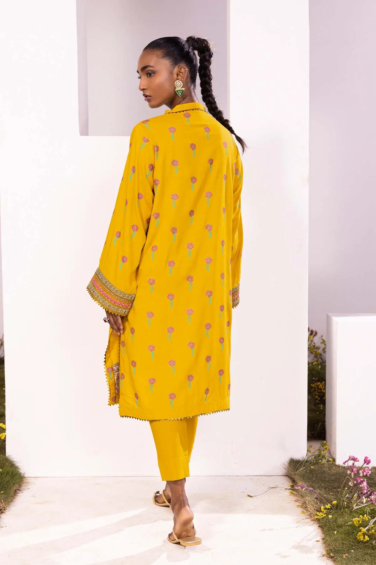 Printed Raw Silk Shirt