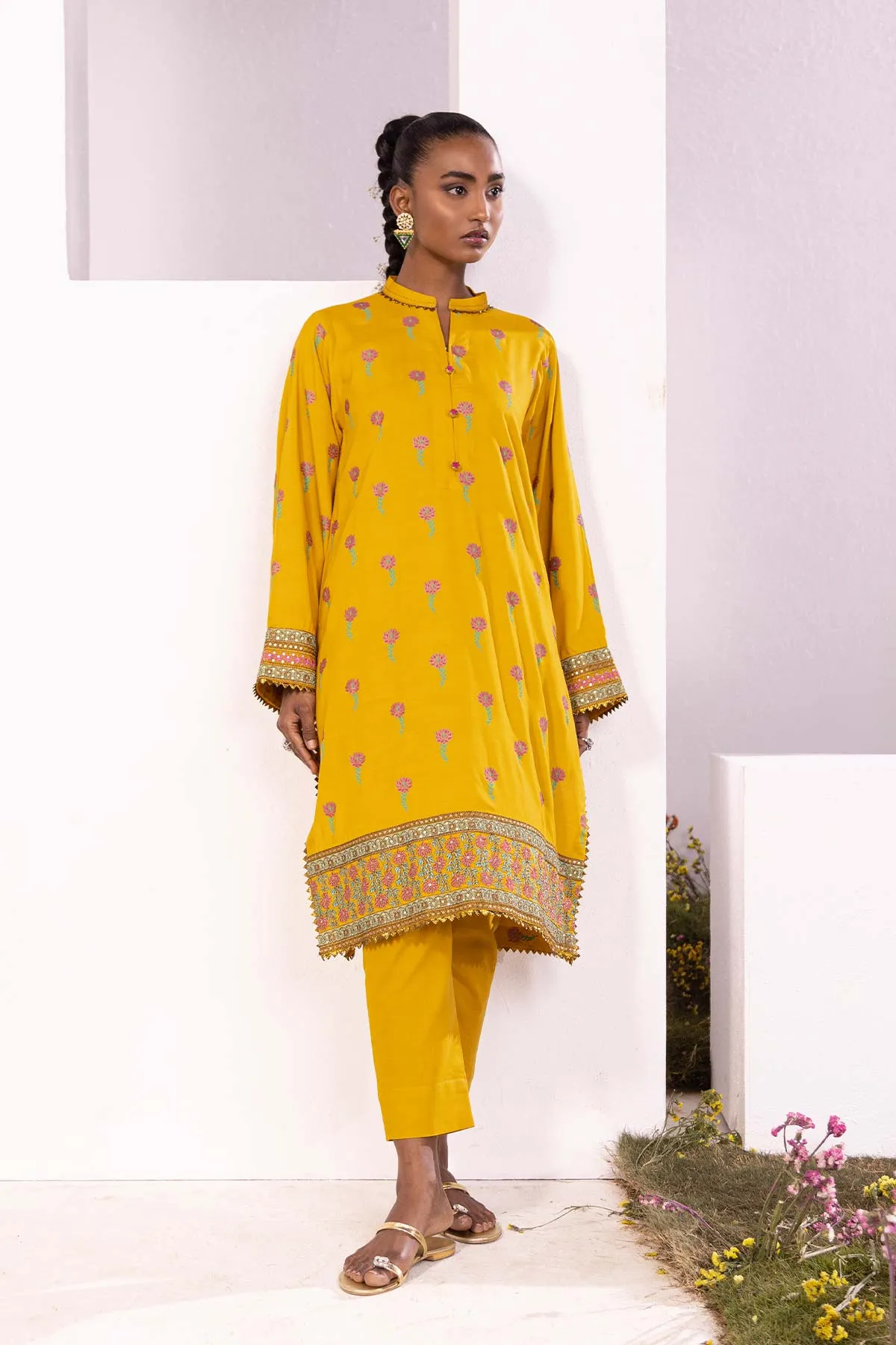 Printed Raw Silk Shirt