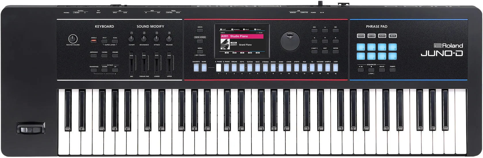 Roland JUNO-D6 Performance Synthesizer Keyboard (61 keys)