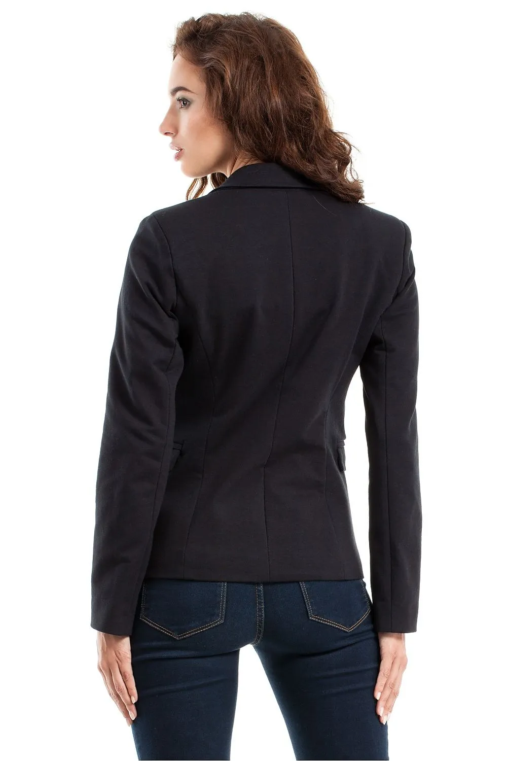 Rolled Sleeve Fitted Blazer