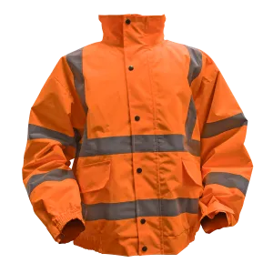 Sealey Hi-Vis Orange Jacket with Quilted Lining & Elasticated Waist - Large