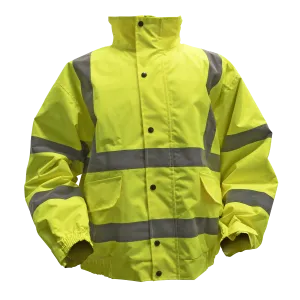 Sealey Hi-Vis Yellow Jacket with Quilted Lining & Elasticated Waist - Large