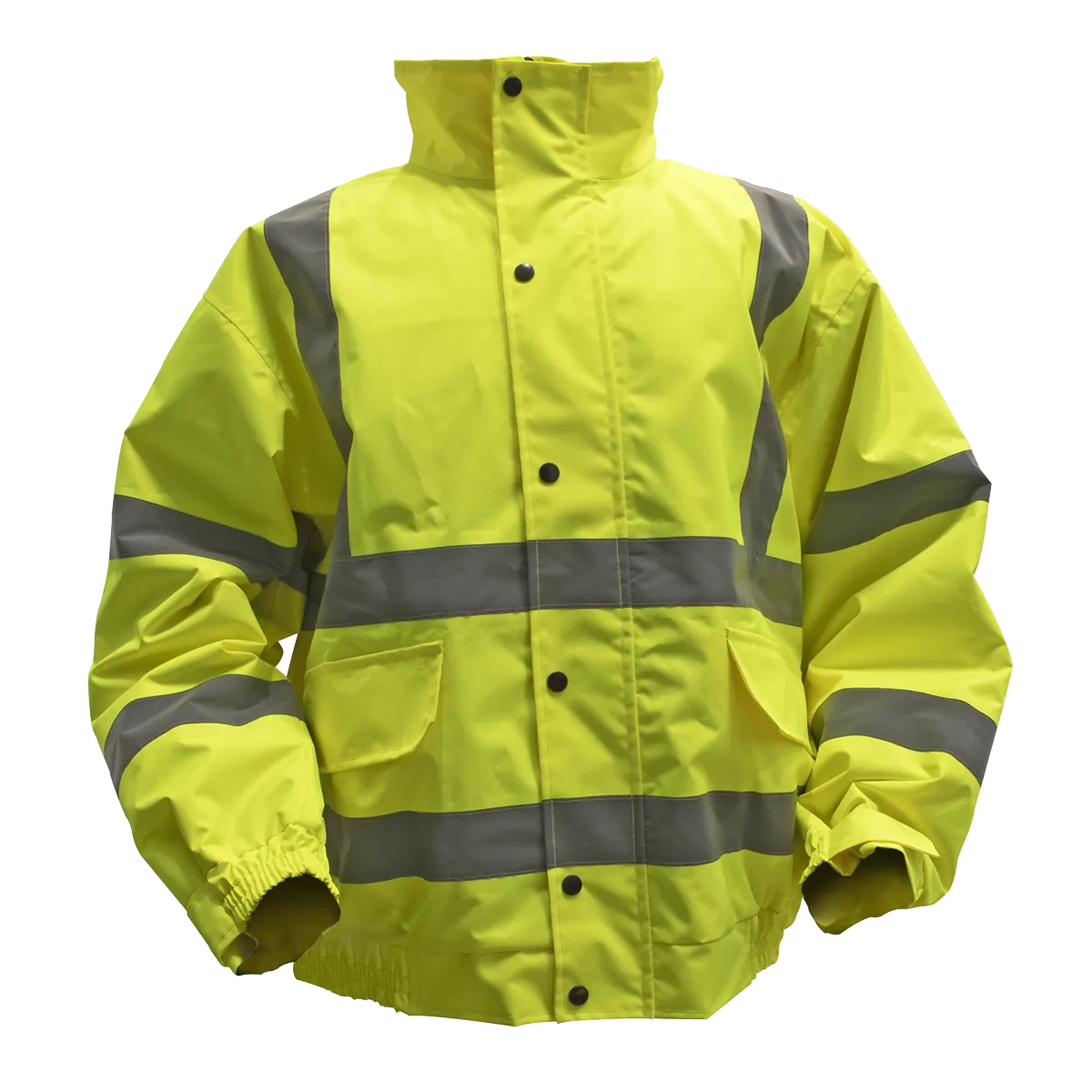 Sealey Hi-Vis Yellow Jacket with Quilted Lining & Elasticated Waist - Large