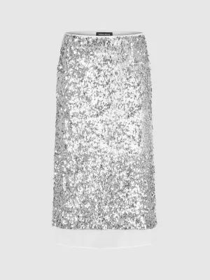 Sequin Midi Straight Skirts