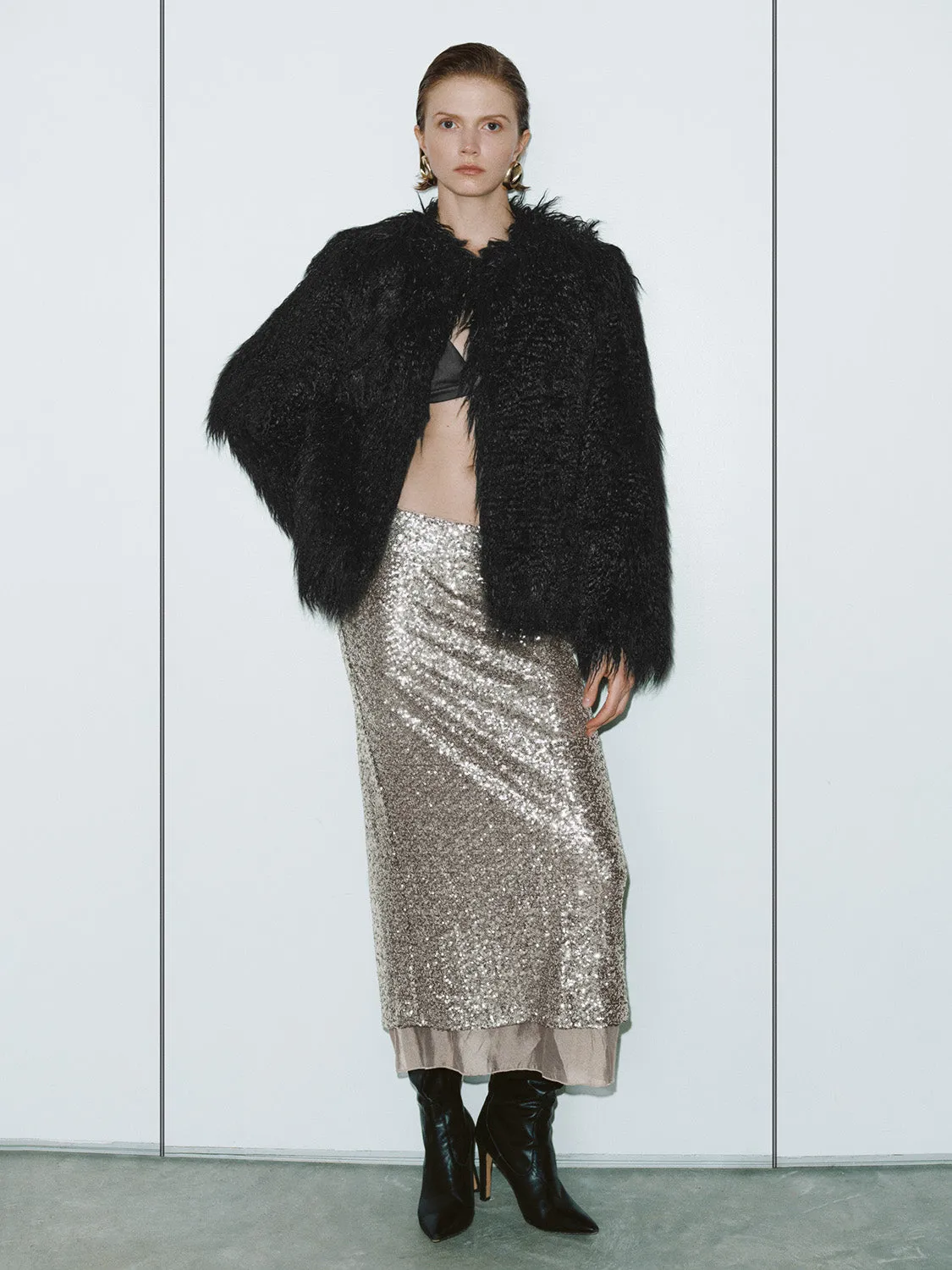 Sequin Straight Skirts