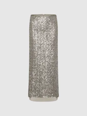 Sequin Straight Skirts