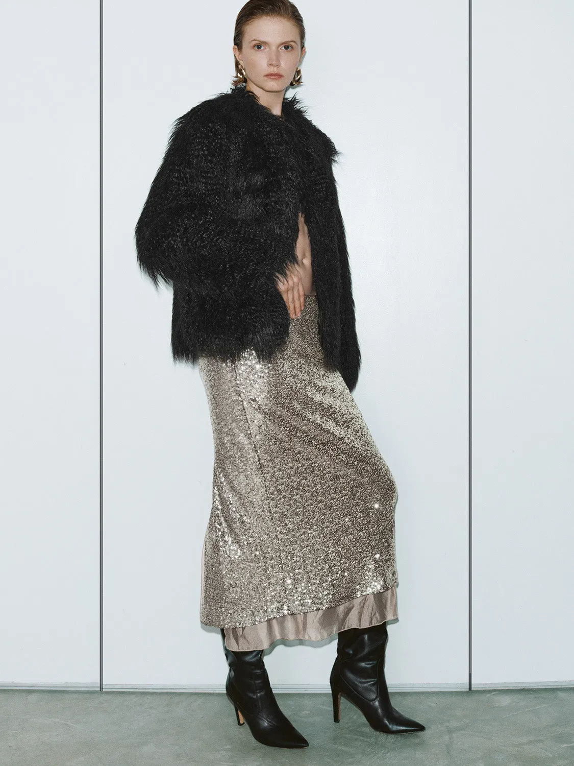 Sequin Straight Skirts