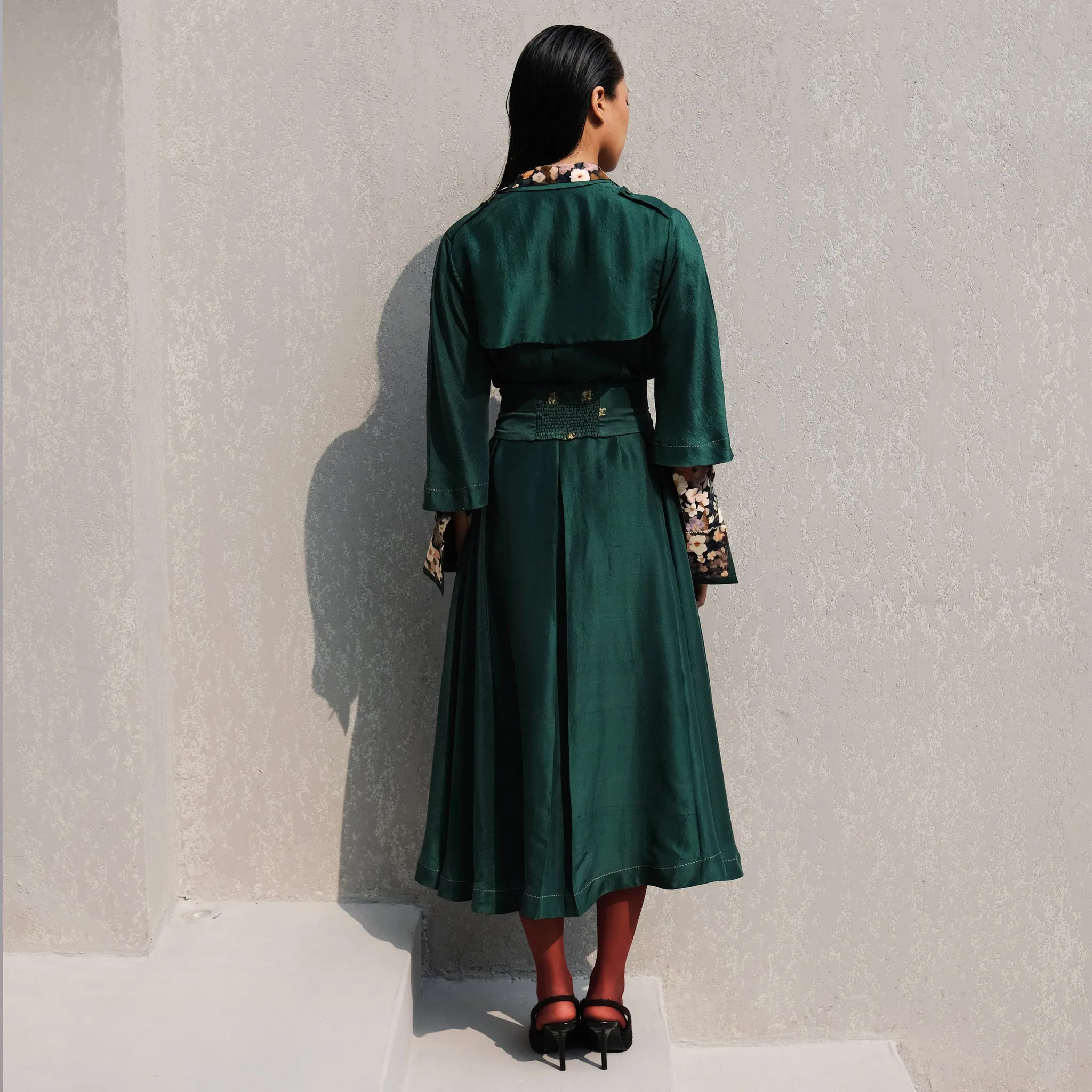 Shangrila Solid Silk Dress