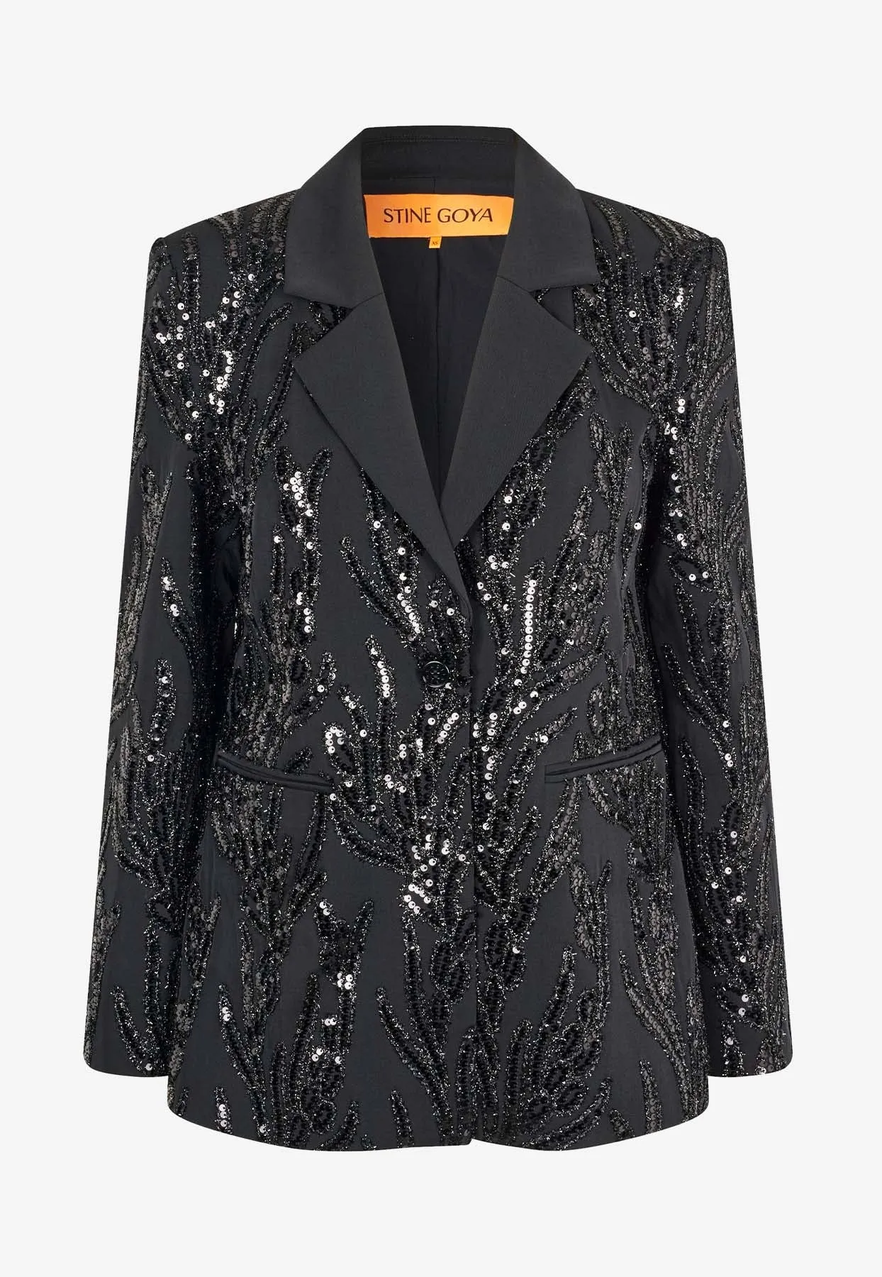 Single-Breasted Sequined Blazer