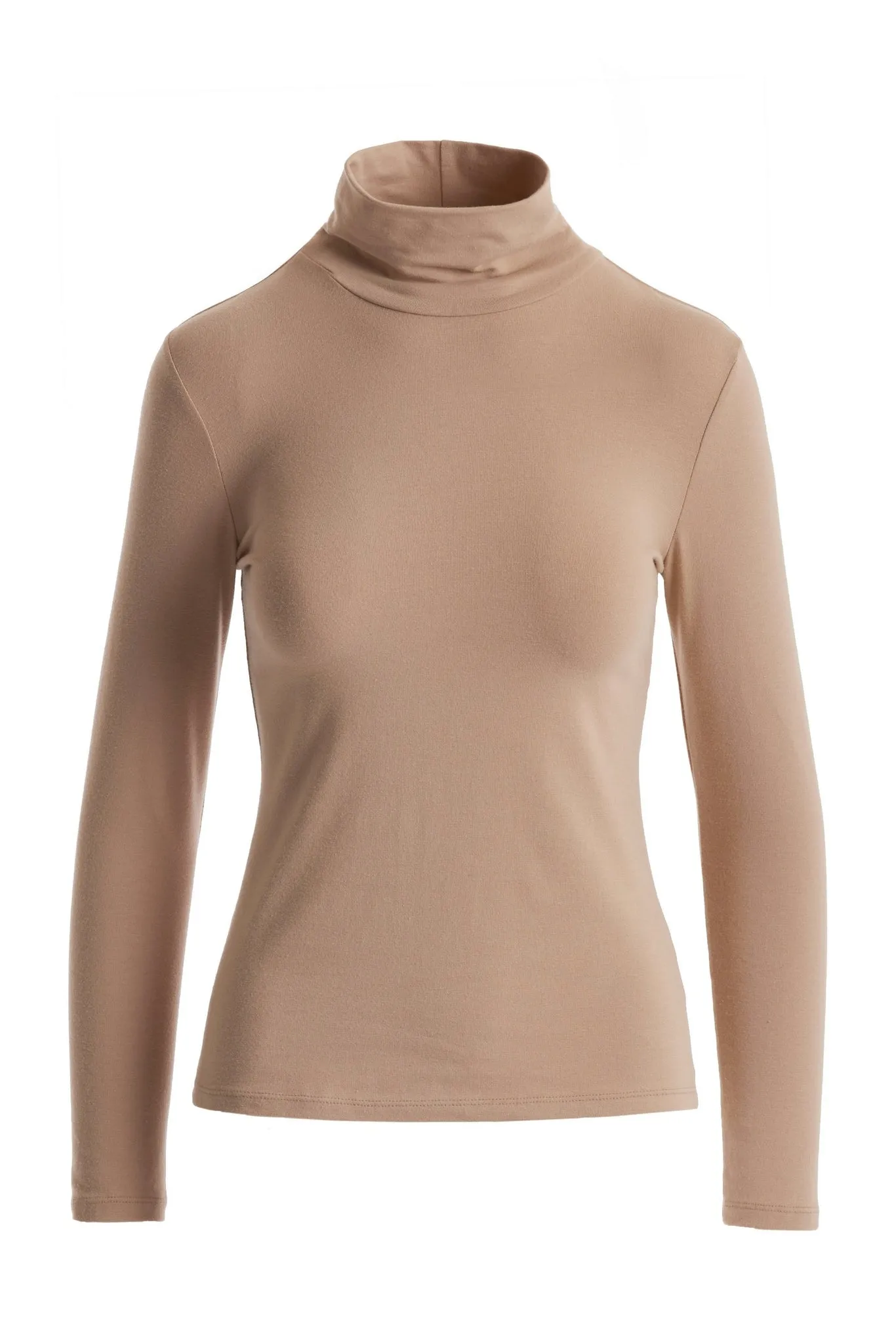 So Sexy Basic T Neck Tan