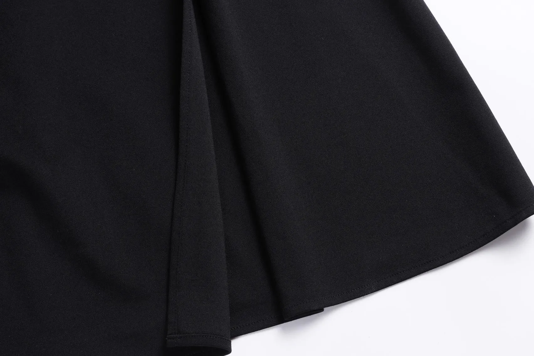 Solid Cotton Poplin Dress with Stylish Wrap Neckline