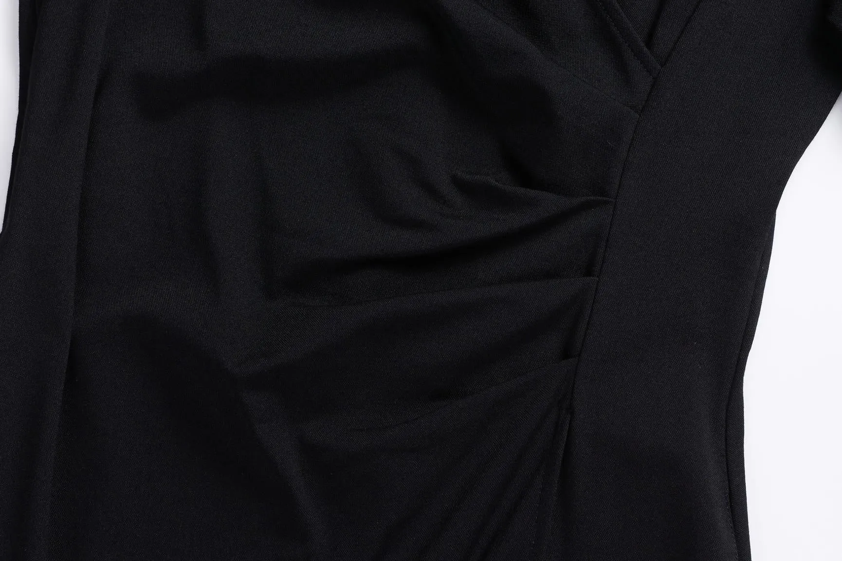 Solid Cotton Poplin Dress with Stylish Wrap Neckline