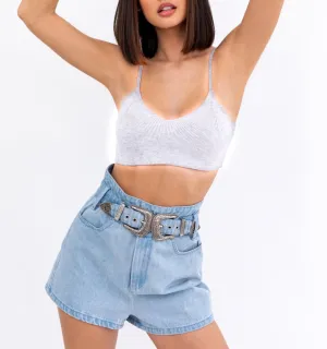 Spaghetti Strap Knit Sweater Bralette