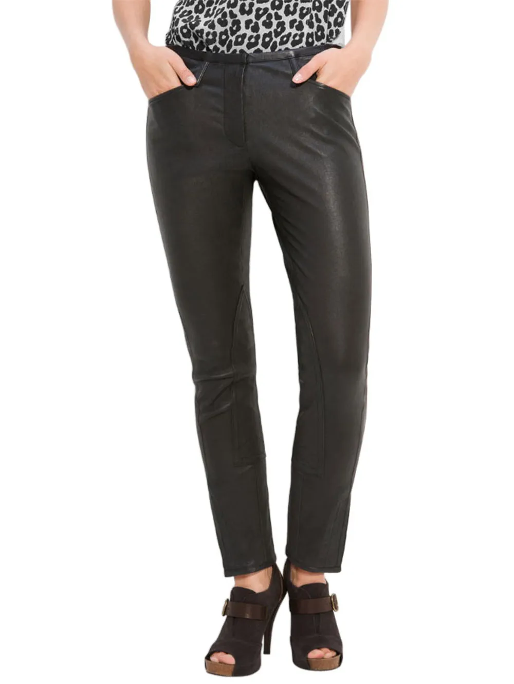 Stunning Slim-Fit Leather Pants