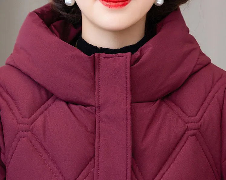 Stylish Water-Resistant Padded Puffer Coat for Women