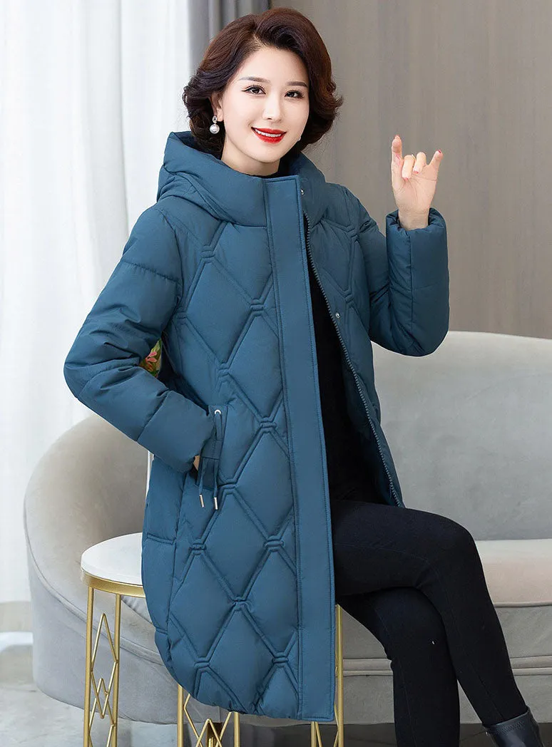 Stylish Water-Resistant Padded Puffer Coat for Women