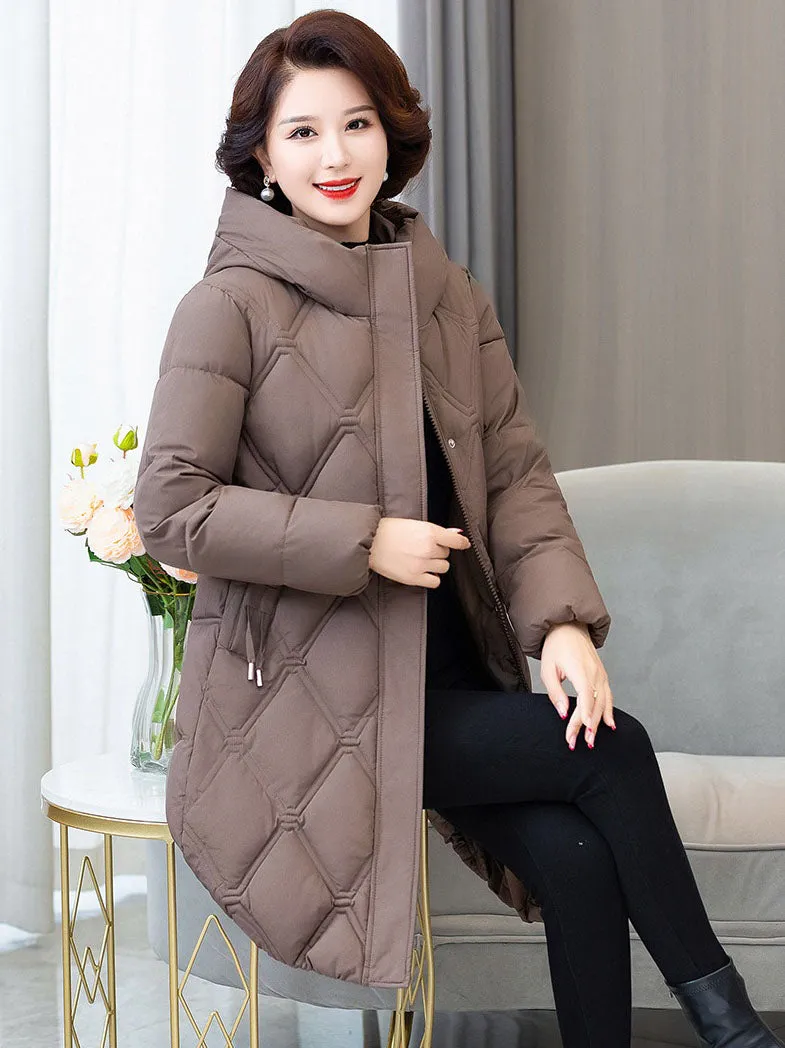 Stylish Water-Resistant Padded Puffer Coat for Women