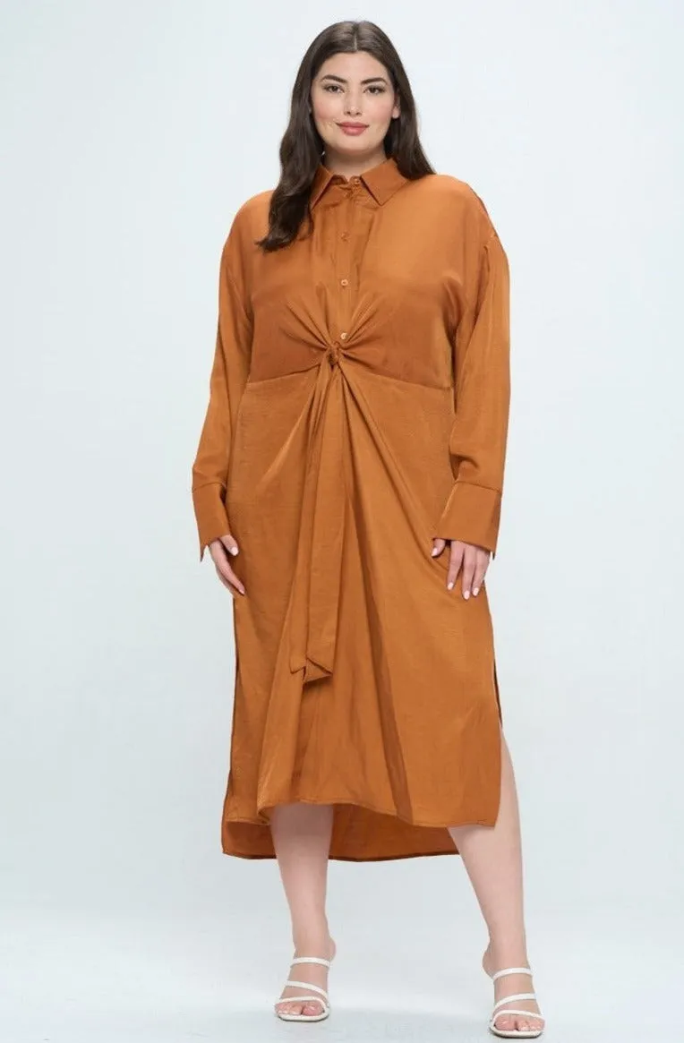 The Tyra Tie Dress - PLUS
