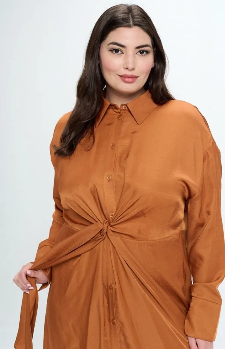 The Tyra Tie Dress - PLUS