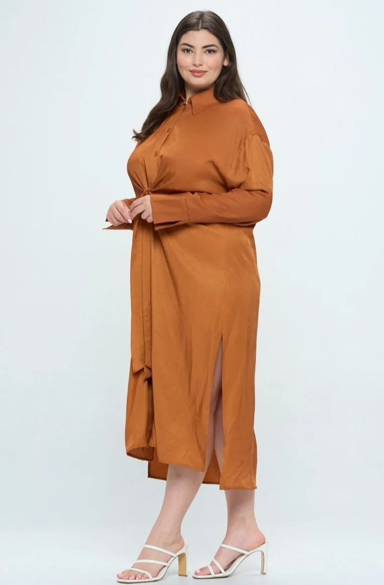 The Tyra Tie Dress - PLUS