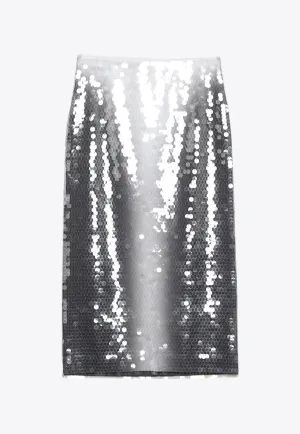 Toano Gradient Sequin Pencil Skirt