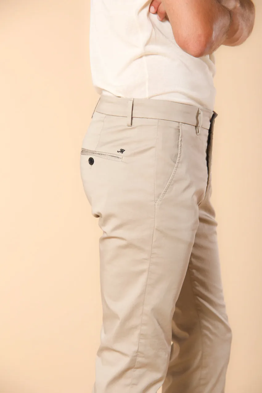 Torino men's chino pants in techno travel satin slim fit