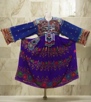 Tribal Ethnic Handmade Blue Kuchi Banjara Dress