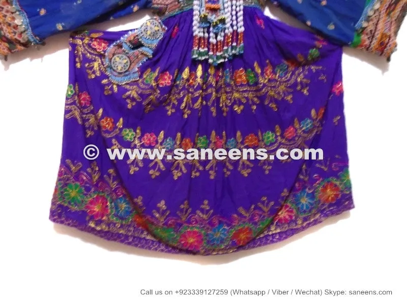 Tribal Ethnic Handmade Blue Kuchi Banjara Dress