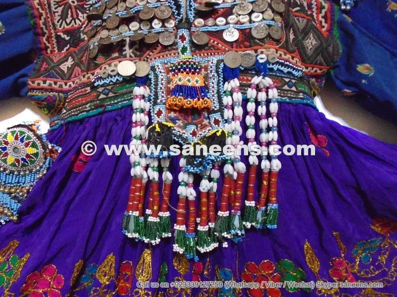 Tribal Ethnic Handmade Blue Kuchi Banjara Dress