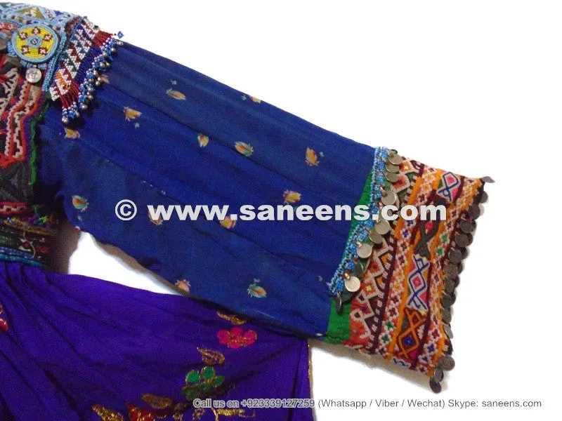 Tribal Ethnic Handmade Blue Kuchi Banjara Dress