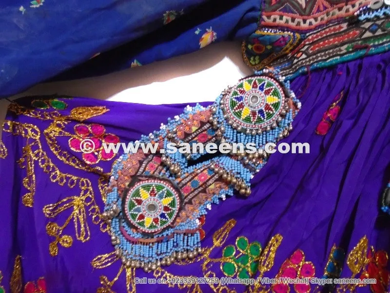 Tribal Ethnic Handmade Blue Kuchi Banjara Dress