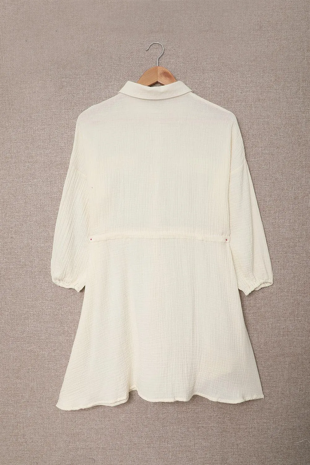 Tunic Shirt Dress with Belt Detail