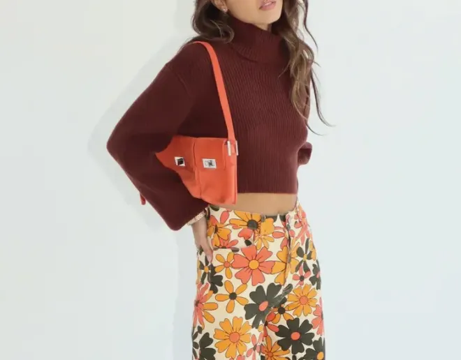 Turtleneck Cropped Sweater