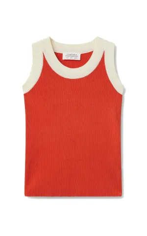 Two Tone Orange Strap Top