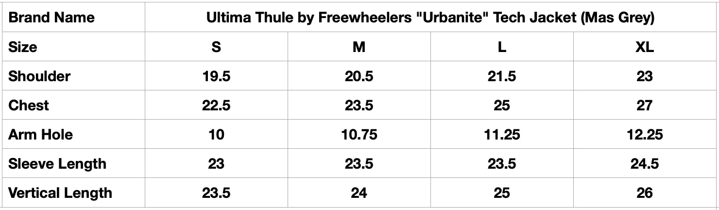 Ultima Thule by Freewheelers "Urbanite" Tech Jacket (Mas Grey)